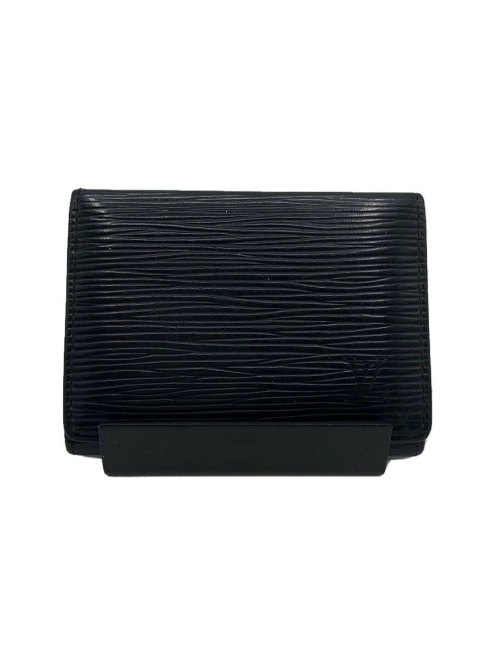 LOUIS VUITTON Envelope Wallet Carte de Visite Epi Black Leather Black